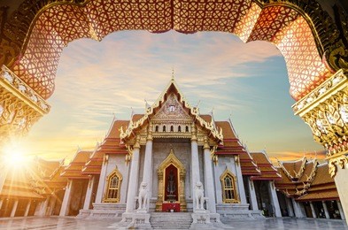 the marble temple, wat benchamabopitr dusitvanaram bangkok thailand
