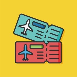 air ticket vector icon