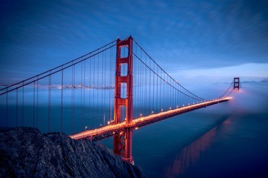 golden gate bridge during night, san francisco