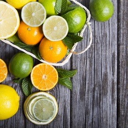 citrus fruits in basket