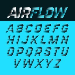 airflow alphabet vector illustration