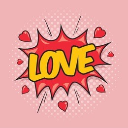 love - comic speech bubble