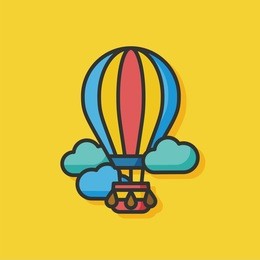 hot air balloon icon