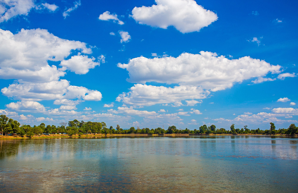 srah srang landscape in angkor, siem reap, cambodia.