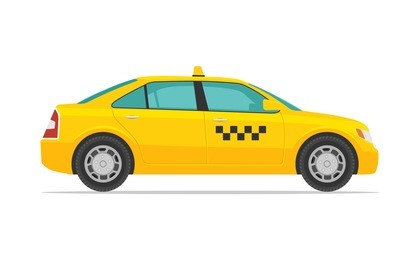 taxi car. flat styled vector illustration 