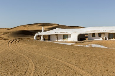 snow hotel on the shapotou desert - ningxia, china