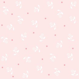 simple pattern. white branches with berries and a set of small circles on a light pink background. vector stock.