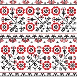 seamless pattern design inspired by romanian traditional embroidery