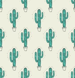cactus seamless pattern