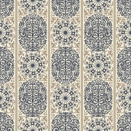 beige and blue ancient vintage seamless ornamental texture. vector illustration