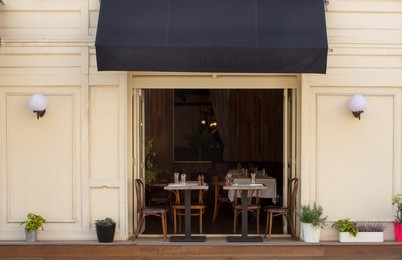 cozy cafe in the old lane in moscow
