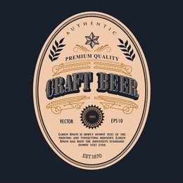 beer label design vector antique frame vintage border western retro vector illustration