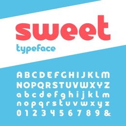 bold font. vector alphabet with letters and numbers.