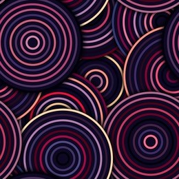 abstract geometric circles seamless pattern. vector wallpaper design