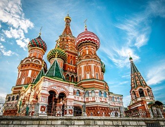 st basils cathedral on red square in moscow.