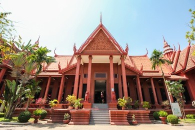 exterior of the national museum of cambodia in phnom penh, cambodia.