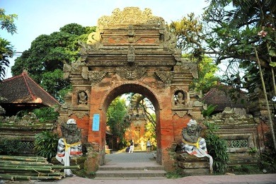 ubud palace (puri saren agung) at ubud, bali, indonesia