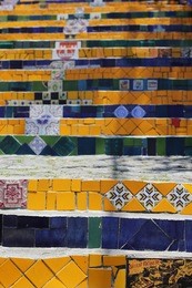 colorful stairs of escadaria selaron