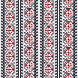 seamless pattern design inspired by romanian traditional embroidery