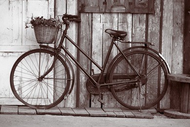 grunge bicycle and old fashion.