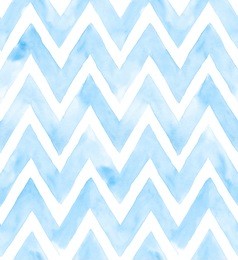 chevron of blue color on white background. watercolor seamless pattern for fabric