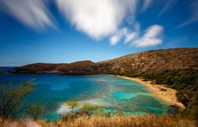 beautiful hanauma bay nature preserve in oahu hawaii