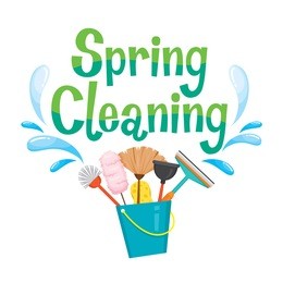 spring cleaning letter decorating and equipment, housework, appliance, domestic tools, season
