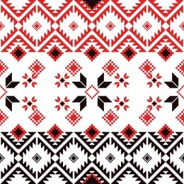 seamless ethnic geometric pattern. folklore rug pattern. eastern european folklore rug pattern.