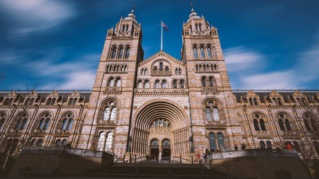 natural history museum entrance, london, england
