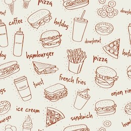 seamless fast food pattern