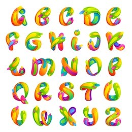 funny colorful alphabet letters. font style, vector design template elements for your application or corporate identity.
