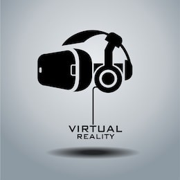 virtual reality headset icon, flat design, vector,  icon, design, black & white, vr 