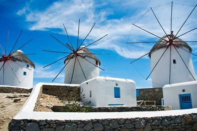 famous windmills of mykonos