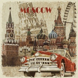 moscow vintage poster.