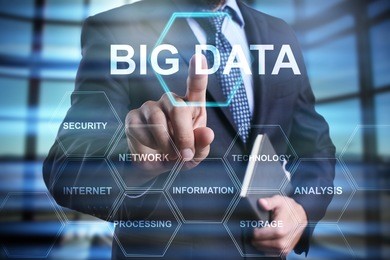 business man using modern tablet computer. big data. business tehnology and internet concept.