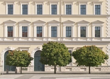 classic architectural facade in the european style