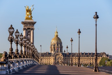 alexandre iii bridge in paris, france