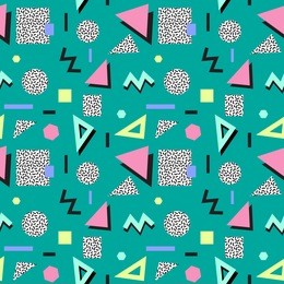 retro vintage 80s or 90s fashion style abstract seamless pattern background. good for textile fabric design, wrapping paper and website wallpapers. vector illustration.

