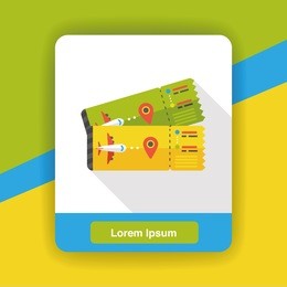 air ticket flat icon