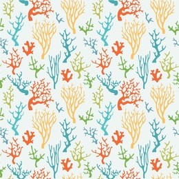 colorful coral seamless pattern