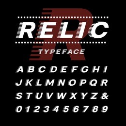 italic font. vector alphabet with latin letters and numbers.