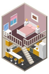 vector isometric house 
