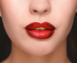 close up portrait of beautiful young woman face