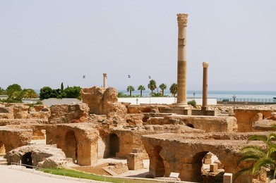carthago (carthage), ruins of capital city of the ancient carthaginian civilization. unesco world heritage site. tunis, tunisia.