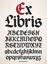 classic gothic alphabet font.grunge version. 