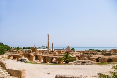carthago (carthage), ruins of capital city of the ancient carthaginian civilization. unesco world heritage site. tunis, tunisia.