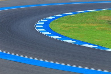 race track curve road for car racing