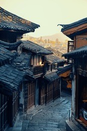 old street view in lijiang, yunnan, china.