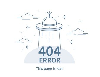 design 404 error. vector concept illustration for page 404. page is lost and not found message. template for web page with 404 error. modern line design.