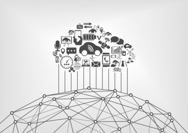 connected car and internet of things infographic concept. driverless cars with world wide web.